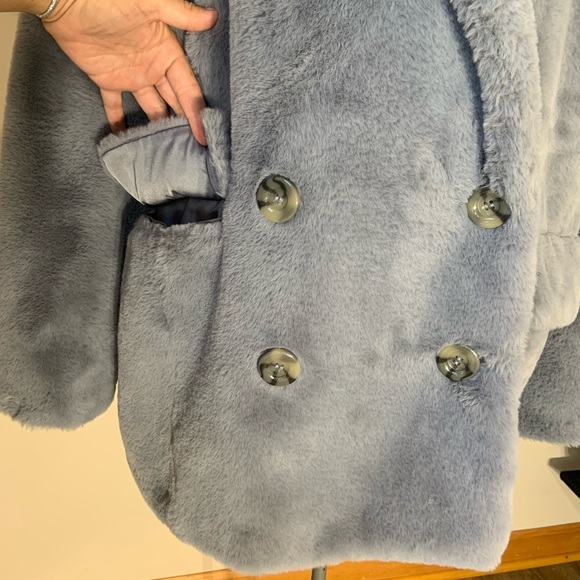 Free People Faux fur Button front Jacket Medium - Picture 14 of 16